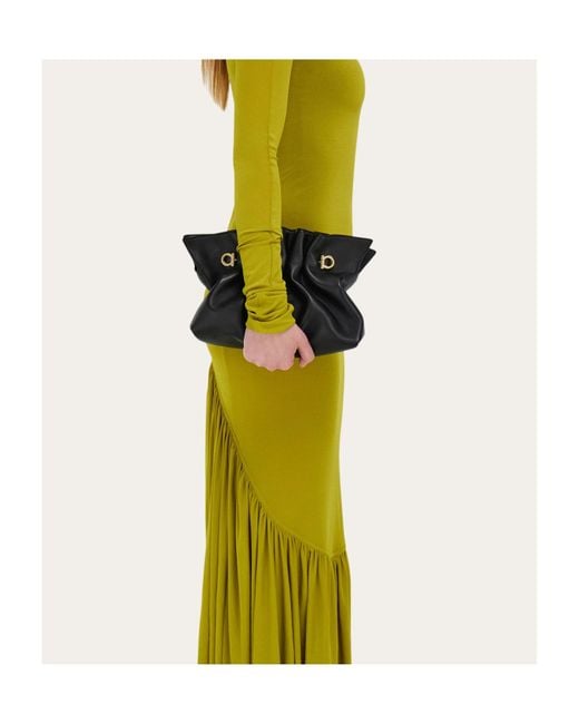 Ferragamo Black Small Piercing Shoulder Bag