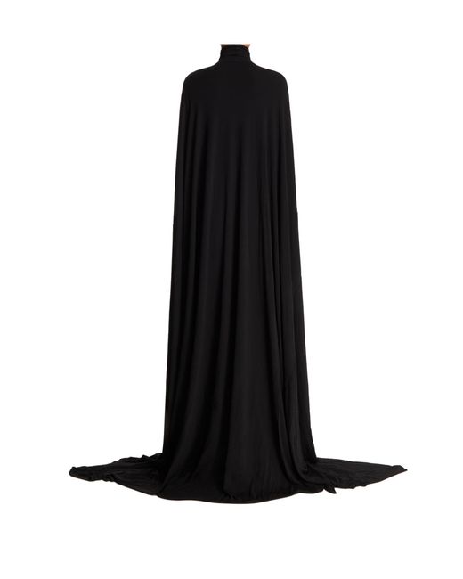 Balenciaga Black High Neck Semi Fitted Dress