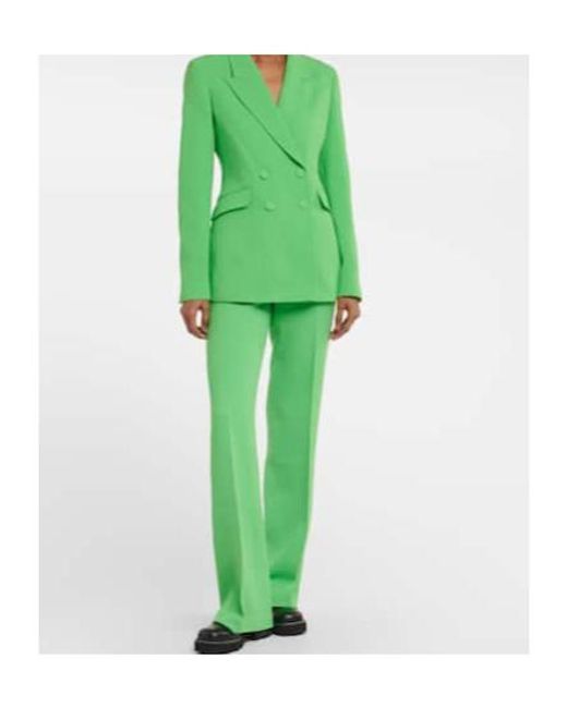 Gabriela Hearst Green Double-Breasted Virgin Wool Suit Jacket
