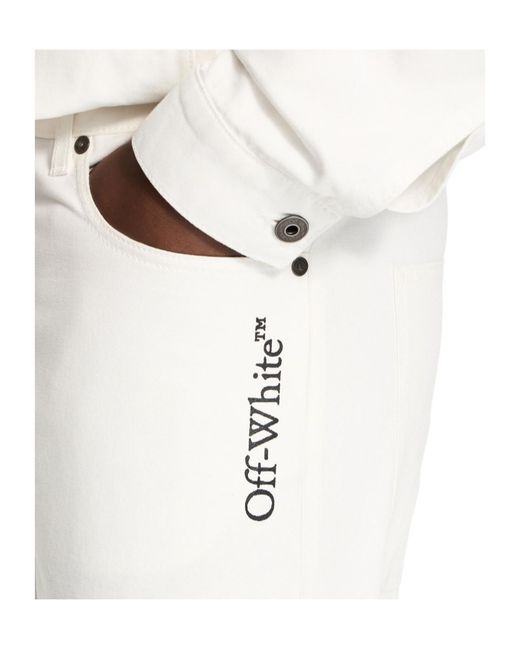 Off-White c/o Virgil Abloh White Half Arrow Slim Relaxed Trousers for men