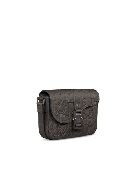 Dior Black Small Saddle Messenger Bag With Flap for men