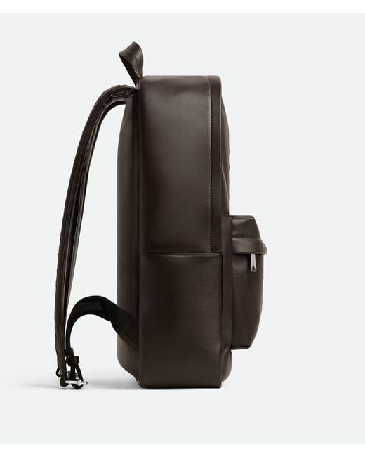 Bottega Veneta Black Intrecciato Backpack for men