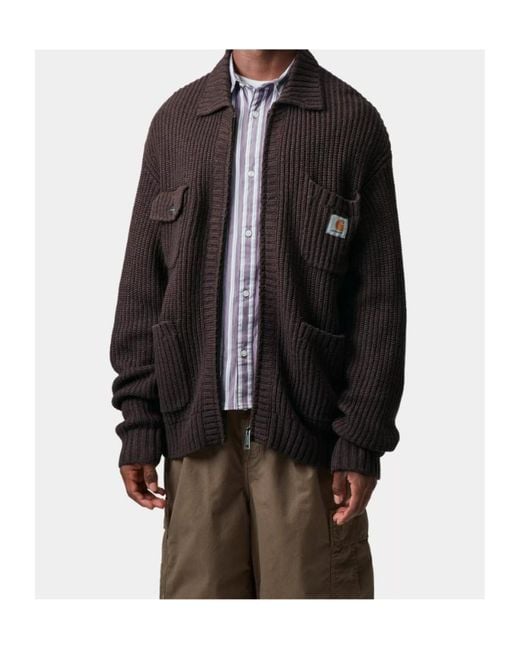 Carhartt Brown Chore Knit Jacket for men