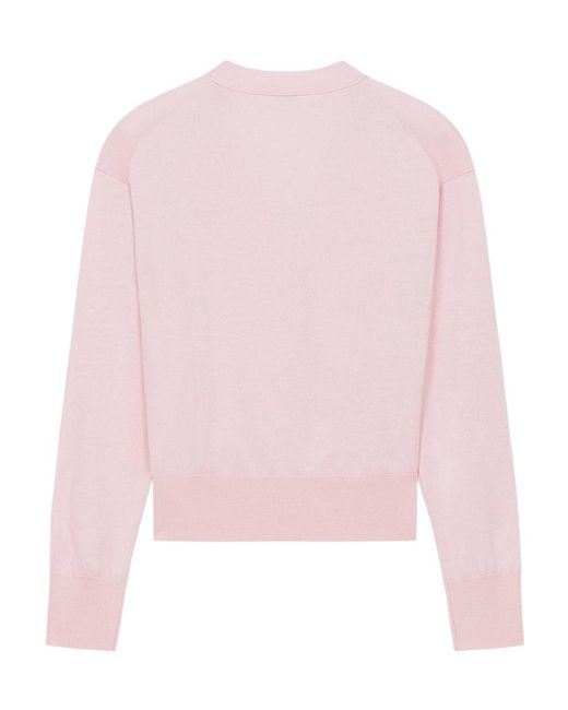 KENZO Pink 'Boke Flower' Wool Cardigan