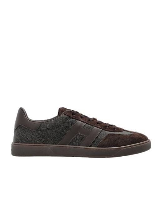 Hogan Black Low Top Lace-Up Sneakers for men