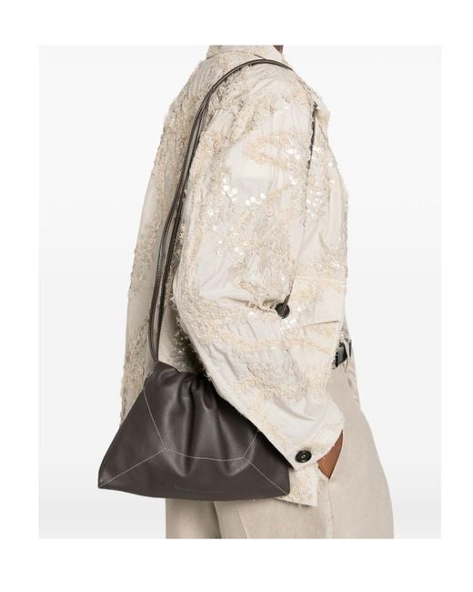 Brunello Cucinelli Black Mini Crossbody Shoulder Bag