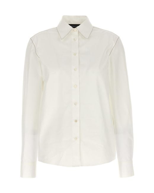 Fabiana Filippi White Long Sleeved Embellished Shirt