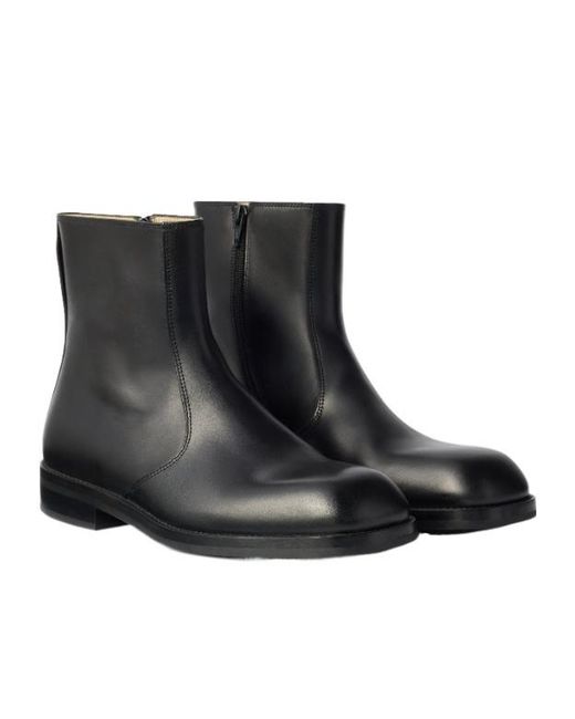 Lemaire Black Zip Ankle Boots for men