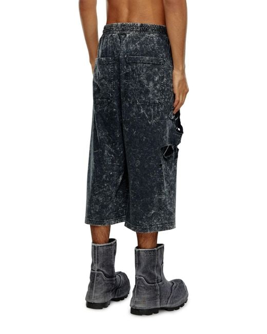 DIESEL Blue P-Eckyo-Peeloval Oval D Pants for men