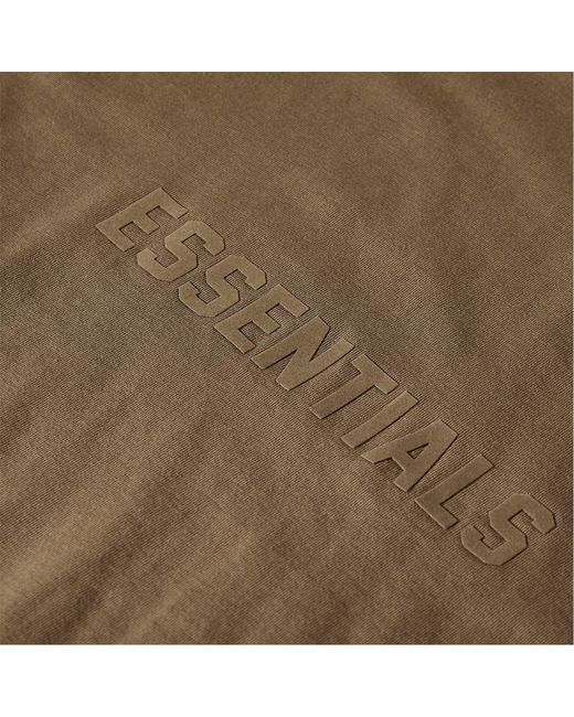 Fear Of God Brown Logo Long Sleeve T-Shirt for men