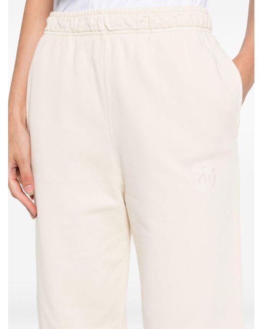 Pinko White Elastic-Ankles Cotton Trousers