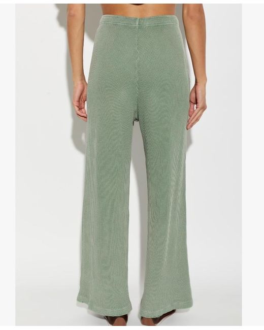 American Vintage Green Elastic Waist Sports Pants