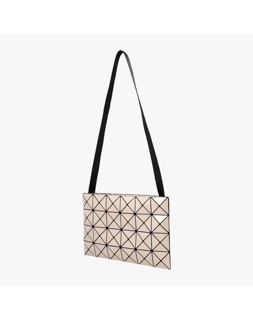 Issey Miyake White Geometric Pattern Crossbody Bag