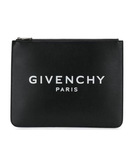 Givenchy Black Large Logo Print Pouch for men
