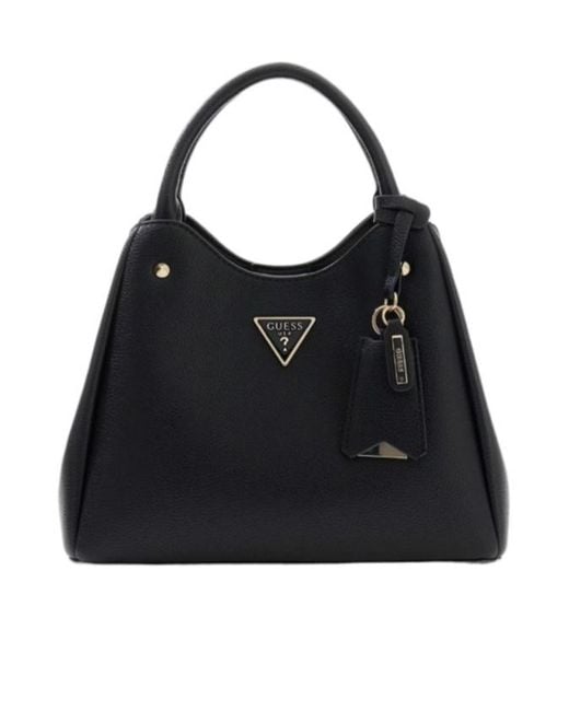 Guess Black Meridian Logo Handbag