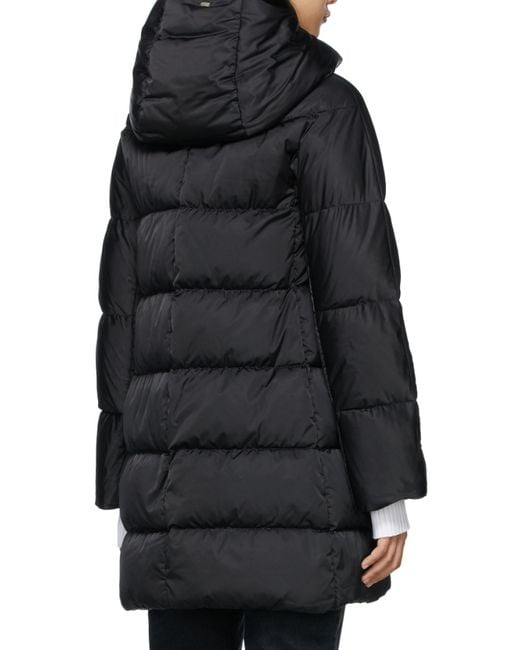 Herno Black Zip-Up Drawstring Hooded Jacket