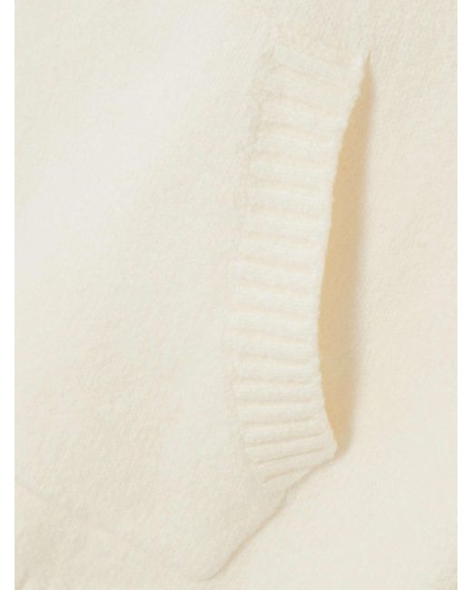 James Perse White Long-Sleeved Hooded Sweatshirt
