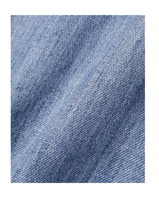 Partow Blue Juliette Two-Tone Chambray Shirt