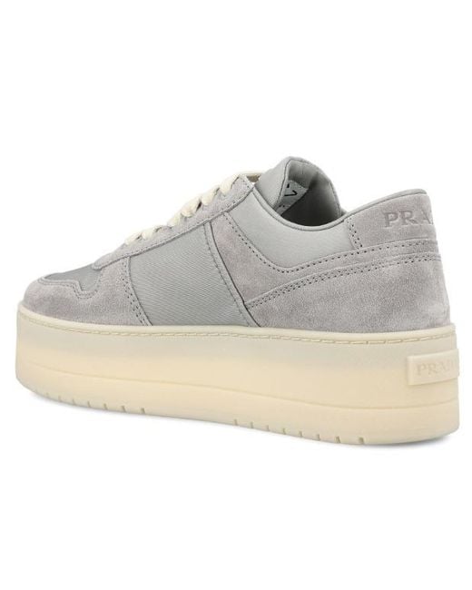 Prada White Lace-Up Casual Shoes