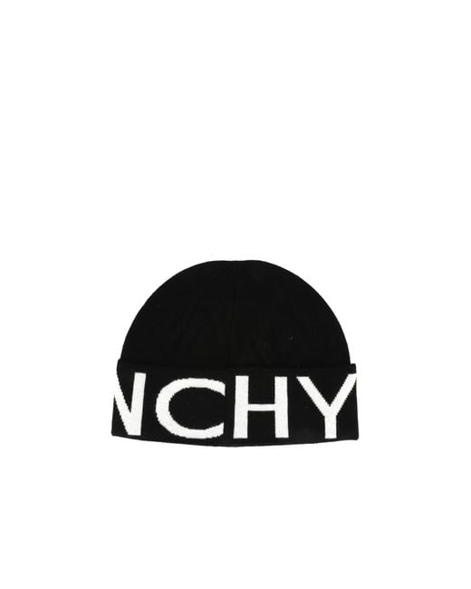 Givenchy Black Contrasting Logo Hat for men
