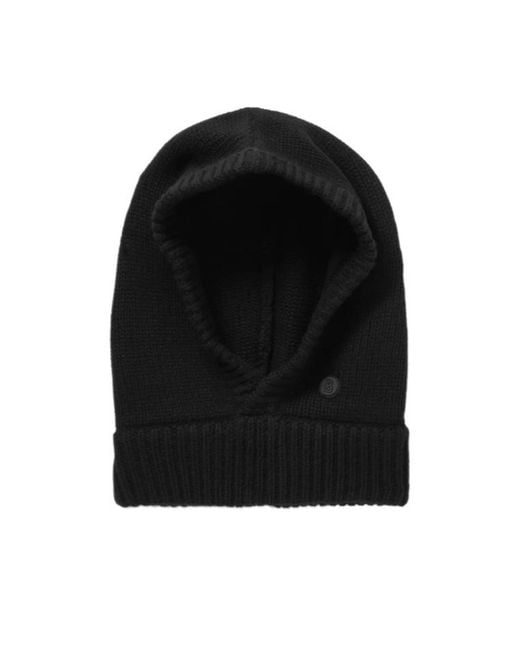 Bogner Black Wool Cashmere Blend Hood With Appliqué
