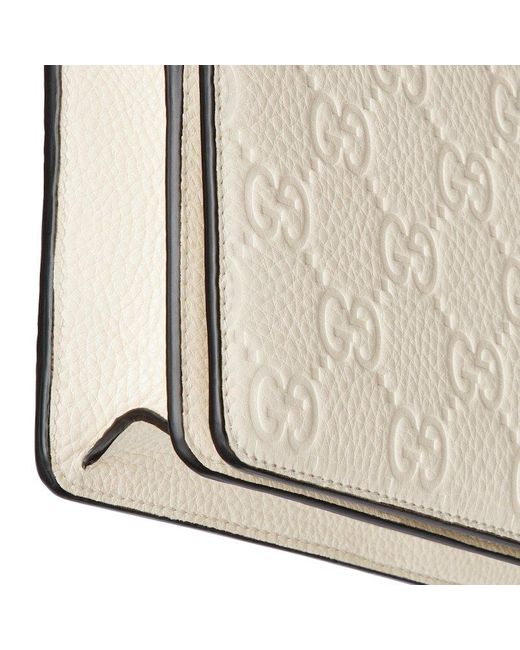 Gucci White Gg Emblem Wallet On Chain