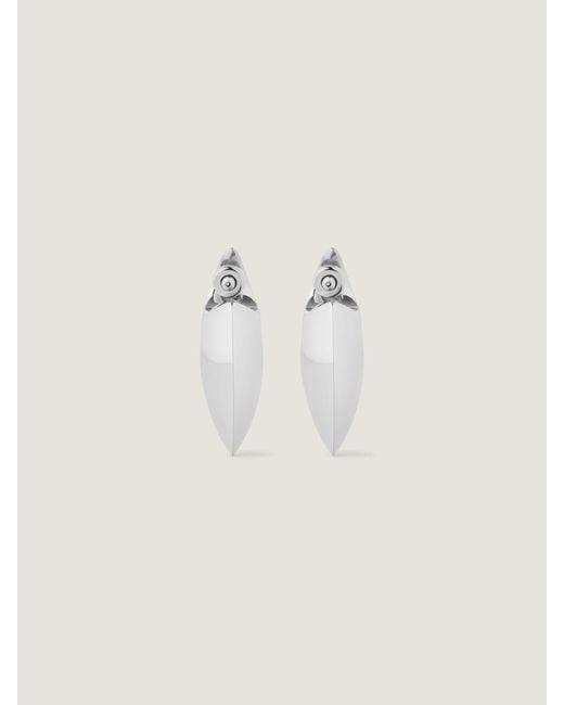 Givenchy White Cocoon Earrings