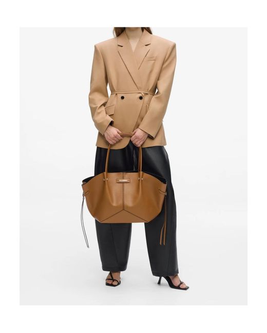Karl Lagerfeld Brown Top-Handle Tote Bag