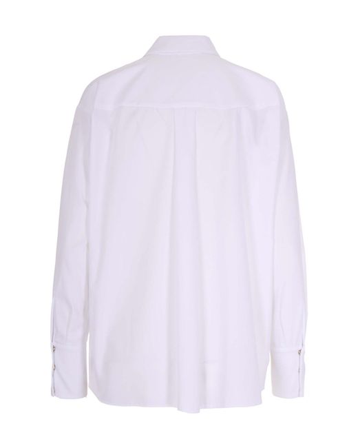 Elisabetta Franchi White Tie Detailed Regular Fit Shirt