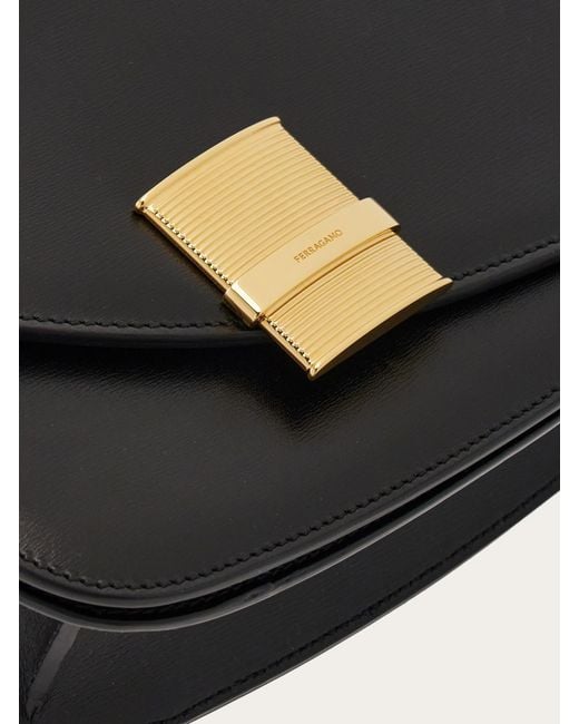 Ferragamo Black Flip Shoulder Bag