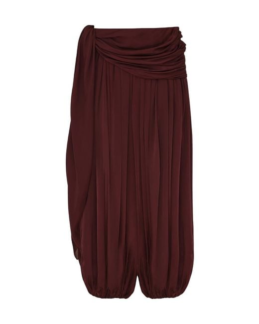 Zimmermann Purple Luna Draped Harem Pants