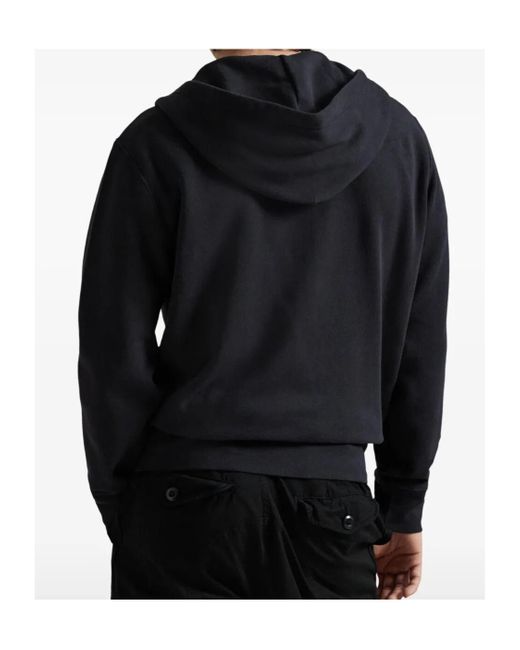Polo Ralph Lauren Blue Logo Embroidered Zip-Up Hoodie for men