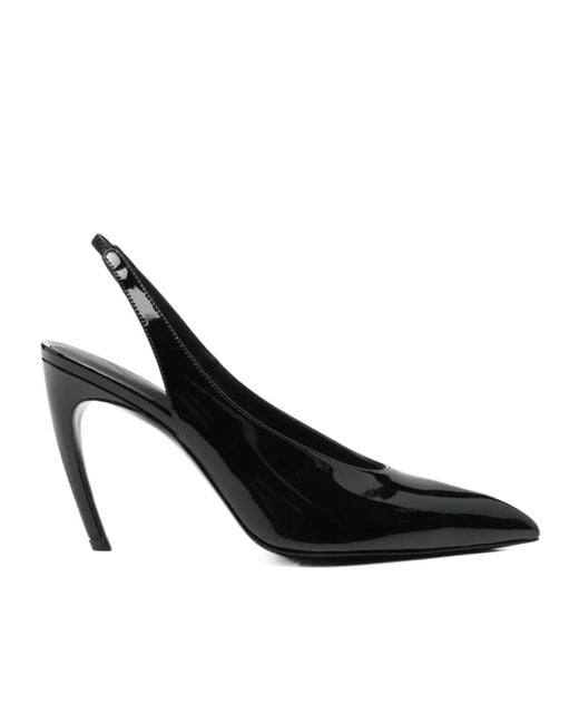 The Attico Black Pointed-Toe Stiletto Heels