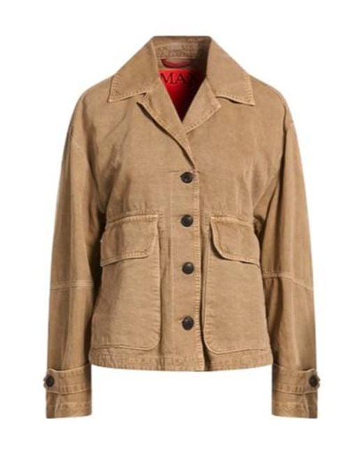 MAX&Co. Brown Minimalist Long-Sleeve Jacket