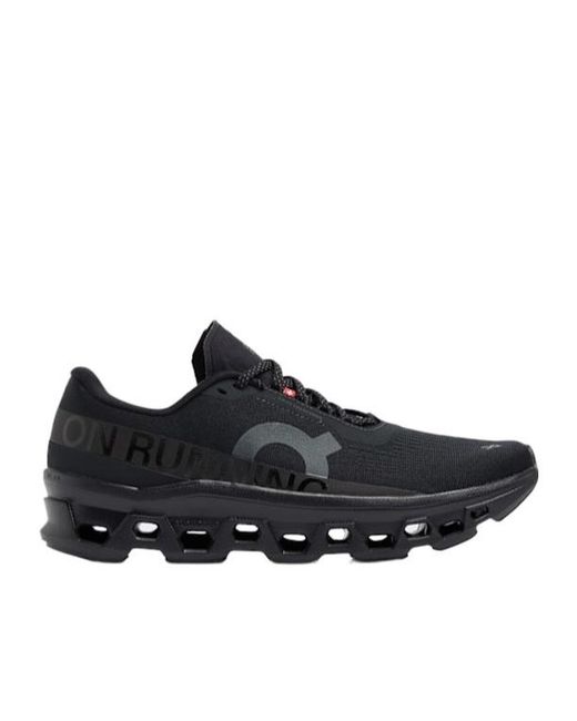 On Shoes Black Laceup Thicksoled Sneakers for men