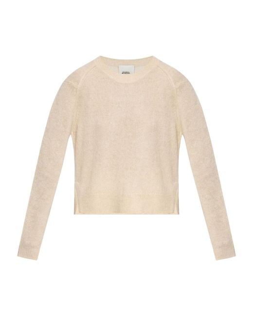 Isabel Marant White Lylia Crewneck Knitted Jumper