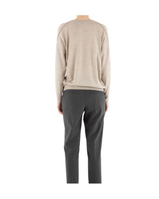 Brunello Cucinelli Natural Cut-Out Detail Sweatshirt