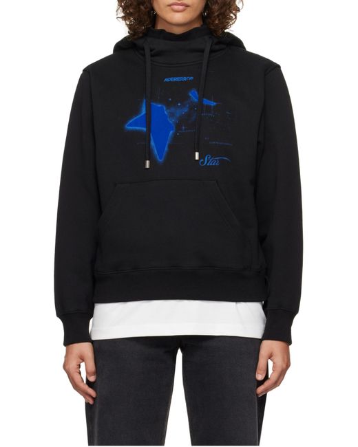 Adererror Black Hooded Sweater for men