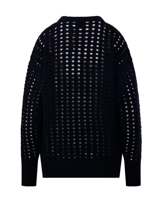 Nude Blue Perforated Oversized Sweater