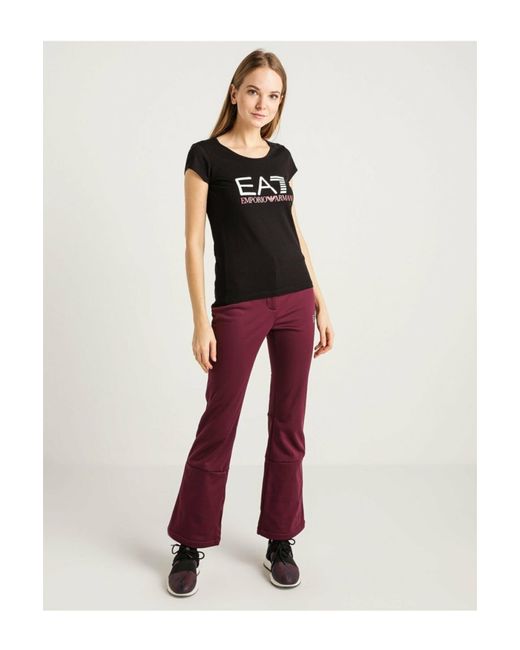 EA7 Black Logo Printed T-Shirt