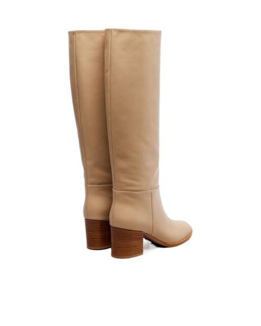 Gianvito Rossi White Leather Knee-High Boots