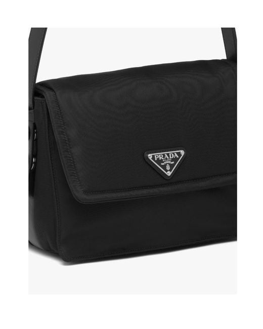 Prada Black Traveller Small Padded Re-Nylon Shoulder Bag