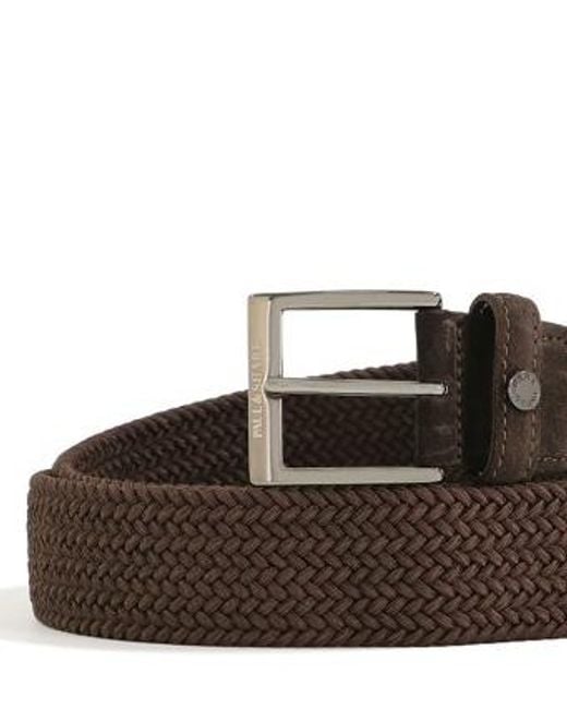 Paul & Shark Brown Weaving Logo Belt