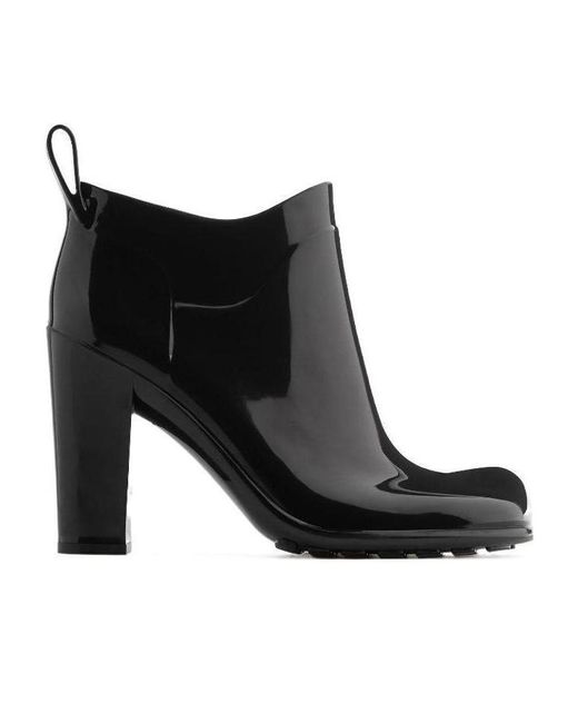 Bottega Veneta Black Shine Heeled Ankle Boots