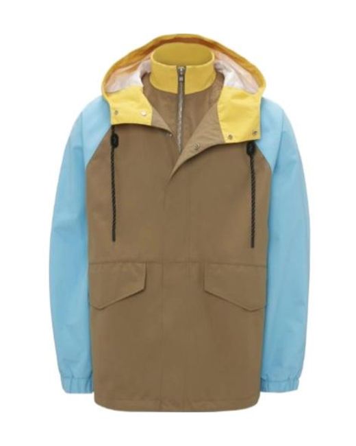 J.W. Anderson Green Colour-Block Parka Jacket for men