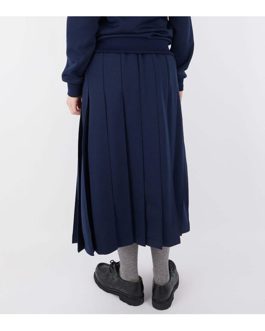 Comme des Garçons Blue Pleated Skirt