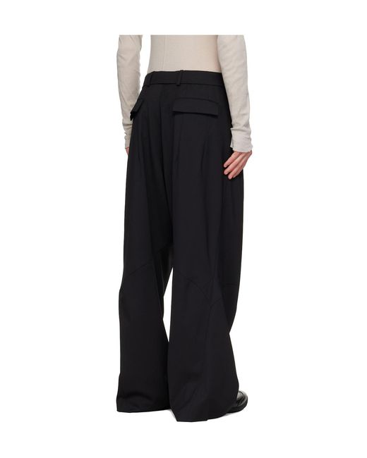 Kiko Kostadinov Black Casual Trousers With Belt Loops for men
