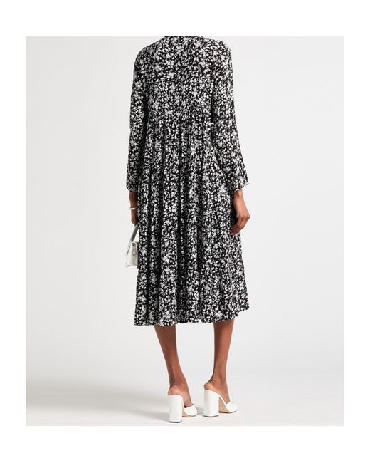 Ganni Gray Floral Pattern Dress