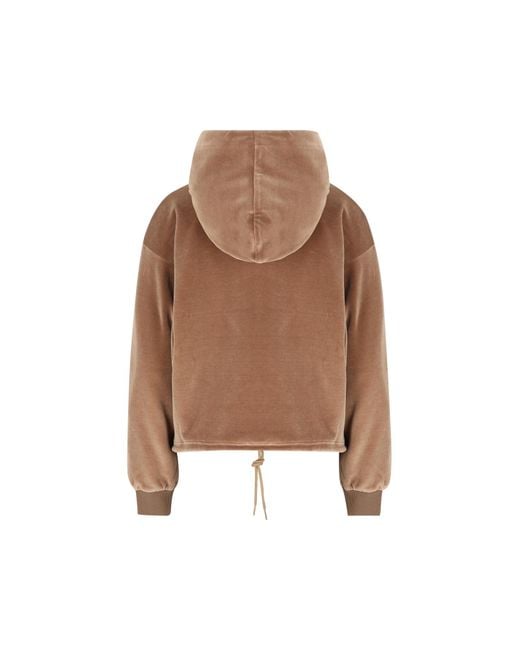 Céline Brown Long-Sleeved Hooded Casual Jacket