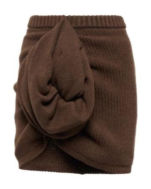 Magda Butrym Brown Cashmere Miniskirt